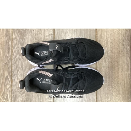 2377 - LADIES NEW PUMA BLACK TRAINERS / UK 5.5 / A37