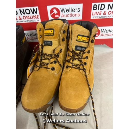 2381 - SELECTION OF ODD NEW DEWALT BOOTS  / A38