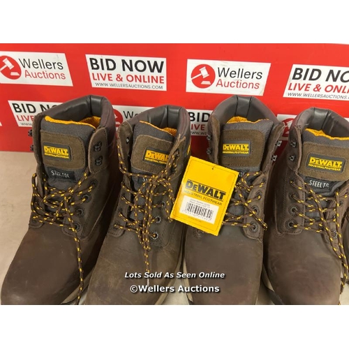 2381 - SELECTION OF ODD NEW DEWALT BOOTS  / A38