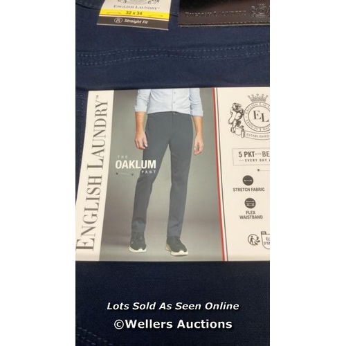 2411 - 6X GENTS NEW ENGLISH LAUNDRY TROUSERS / 3 X 32*30, 2 X 32*32 AND 1 X 32*34 / A40