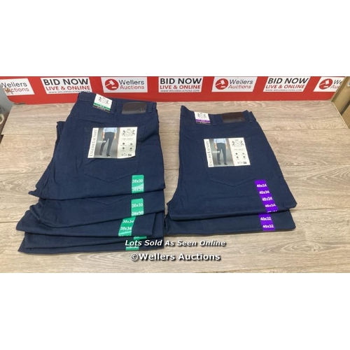 2414 - 7X GENTS NEW ENGLISH LAUNDRY TROUSERS / 2 X 38*30, 2 X 38*32. 1 X 38*34, 1 X 40*34 AND 1 X 40*32 / A... 