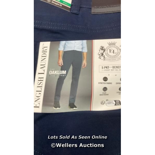 2414 - 7X GENTS NEW ENGLISH LAUNDRY TROUSERS / 2 X 38*30, 2 X 38*32. 1 X 38*34, 1 X 40*34 AND 1 X 40*32 / A... 