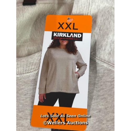 2444 - 7X LADIES NEW KIRKLAND SIGNATURE CREW NECK SWEATERS / CREAM / XXL / A47