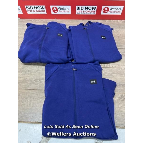 2530 - 3X LADIES NEW UNDER ARMOUR FULL ZIP HOODIES / LARGE / D19