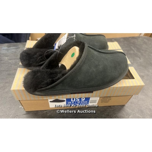 2549 - GENTS NEW SHEARLING SLIPPERS / UK 8 / F21