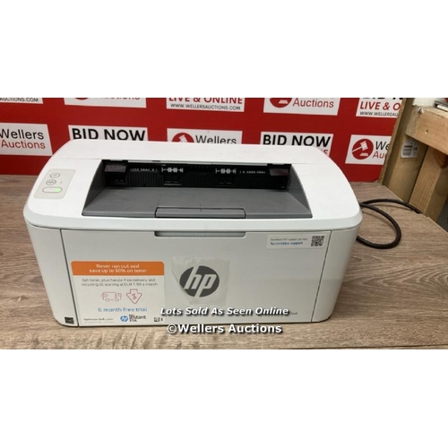 2625 - HP LASERJET MONOCHROME M110WE HP+ ENABLED WIRELESS PRINTER / POWERS UP / SIGNS OF USE / NO POWER SUP... 