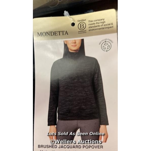 2685 - 10X LADIES NEW MONDETTA JACQUARD 1/4 ZIP SWEATSHIRT / X-LARGE / MIXED COLOURS / D38