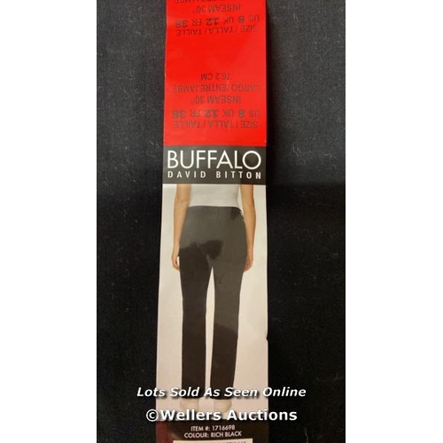 2687 - 10X LADIES NEW BUFFALO SHELBY HI RISE CARGO TROUSERS / UK 12 / BLACK / D32