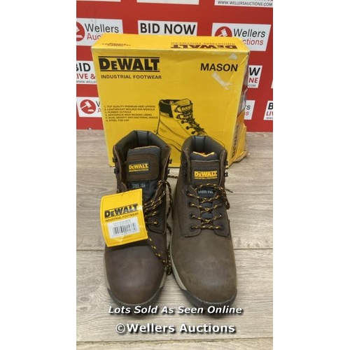 2711 - DEWALT MASON SAFETY BOOTS / UK 8 / BROWN / 2X RIGHT FEET / D34