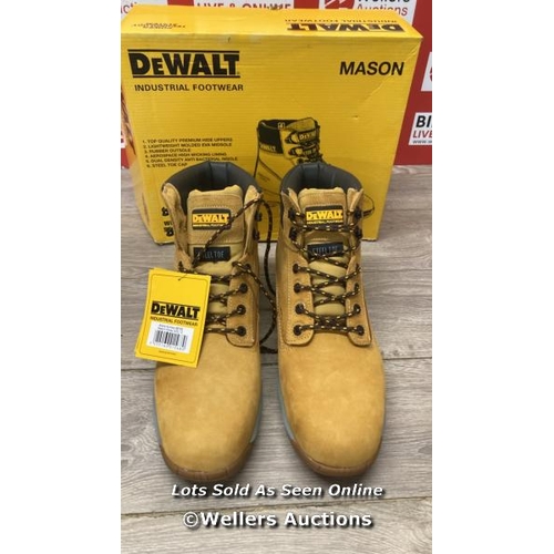 2712 - DEWALT MASON SAFETY BOOTS / UK 12 / BROWN / D34