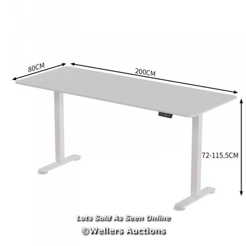 2891 - INBOX ZERO LARGE SIZE HEIGHT ADJUSTABLE T-SHAPED STANDING DESK / SIZE: 115CM H X 200CM W X 80CM D, F... 