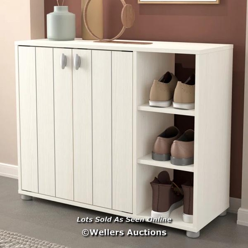 2892 - HANSEL HANSEL 12 PAIR SHOE STORAGE CABINET / FINISH: NEW WHITE / RRP: 61.99 / W3