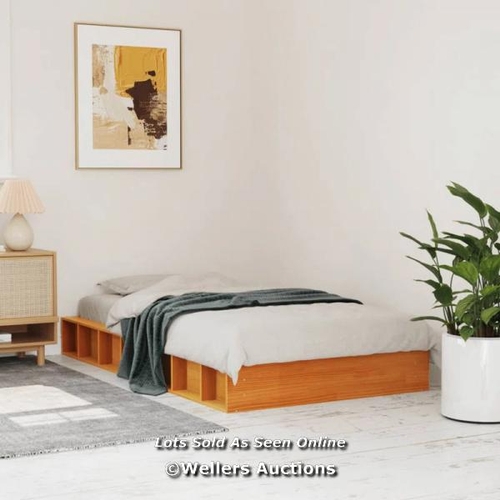 2899 - UNION RUSTIC FRIONA WOOD PLATFORM BED / COLOUR: WAX BROWN, SIZE: 100 X 200 CM / RRP: 96.99 / W3