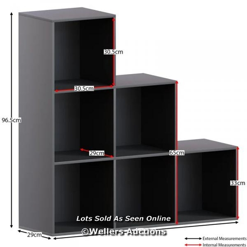 2900 - LASSIC DURHAM BOOKCASE / COLOUR: BLACK / RRP: 49.99 / W3