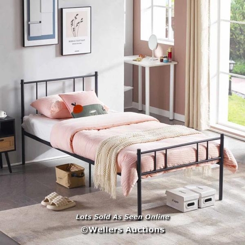 2905 - EBERN DESIGNS METAL PLATFORM BED FRAME WITH HEADBOARD AND FOOTBOARD MODERN DESIGN METAL SLAT SUPPORT... 