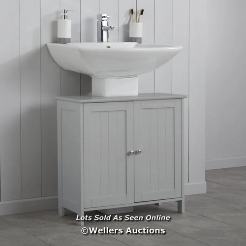 2910 - 17 STORIES JAFFET 60.5CM FREE-STANDING SINGLE VANITY UNIT BASE ONLY IN GREY  / RRP: �29.99 / W3