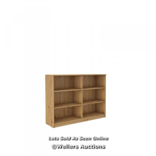 2913 - EBERN DESIGNS GIRVIN BOOKCASE / COLOUR: ARTISAN OAK, SIZE: 118CM H X 158CM W X 43.8CM D / RRP: 275.9... 