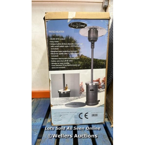 2998 - FINE SENSE 48,000BTU GAS HEATER WITH LED TABLE / APPEARS NEW, OPEN BOX / NOT FULLY CHECKED / W3