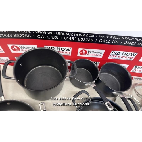 4056 - CIRCULON 13PC. HARD ANODIZED COOKWARE SET / SIGNS OF USE