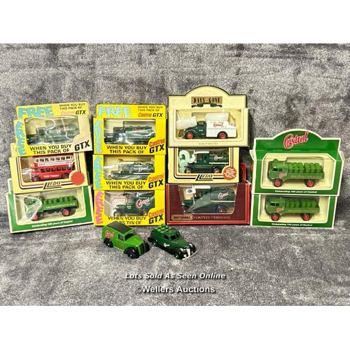 104 - Boxed and unboxed Castrol Oil themed diecast vehicles including Matchbox and Lledo / AN18