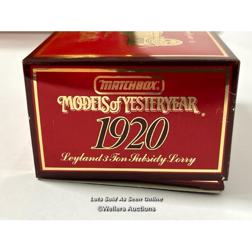 115 - Matchbox Models of Yesteryear 1920 , Layland 3 Ton 