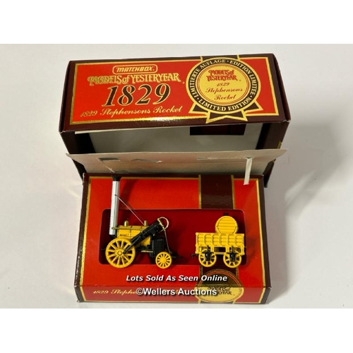 116 - Matchbox Models of Yesteryear 1829 Stephenson's Rocket Y12, limited edition, boxed / AN19