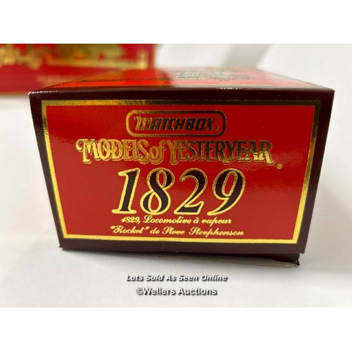 116 - Matchbox Models of Yesteryear 1829 Stephenson's Rocket Y12, limited edition, boxed / AN19