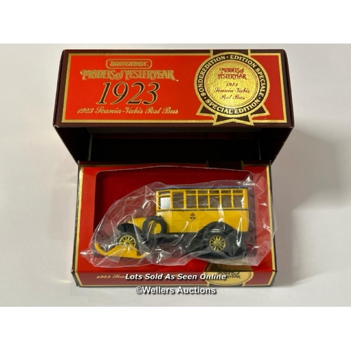 117 - Matchbox Models of Yesteryear 1923 Scania-Vabis Post Bus Y16, rare yellow variant, limited edition b... 