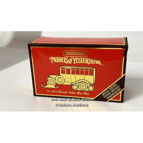 117 - Matchbox Models of Yesteryear 1923 Scania-Vabis Post Bus Y16, rare yellow variant, limited edition b... 