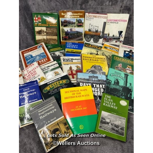 102 - A collection of mainly railway related books including History of the Great Western Railway (LOT SUB... 