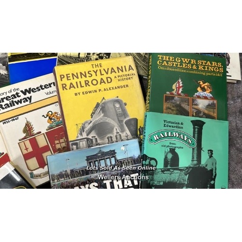 102 - A collection of mainly railway related books including History of the Great Western Railway (LOT SUB... 