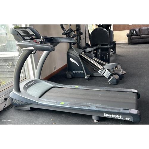 4 - SPORTSART FITNESS T655 TREADMILL, APPROX OVERALL DIMENSIONS 150CM (H) X 220CM (L) X 100CM (W)