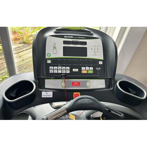 4 - SPORTSART FITNESS T655 TREADMILL, APPROX OVERALL DIMENSIONS 150CM (H) X 220CM (L) X 100CM (W)