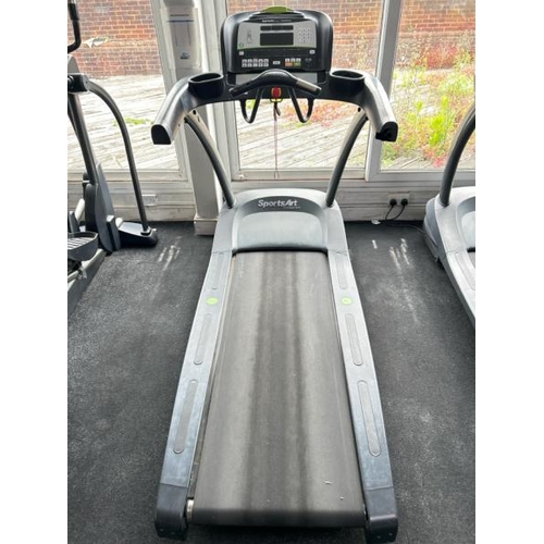 6 - SPORTSART FITNESS T655 TREADMILL, APPROX OVERALL DIMENSIONS 150CM (H) X 220CM (L) X 100CM (W)