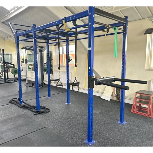 24 - FUNCTIONAL TRAINING RIG, TO INCLUDE DIP ATTACHMENT, PLATFORM ATTACHMENT, TRX SUSPENSION TRAINING BAN... 