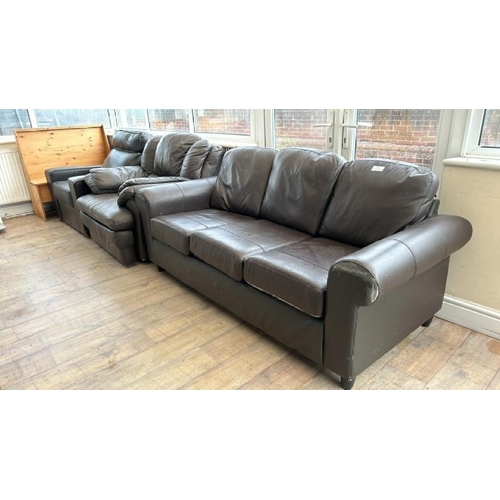 52 - X2 SINGLE SOFAS AND X1 3 SEATER SOFA, LARGEST 90CM (H) X 190CM (L) X 85CM (D)