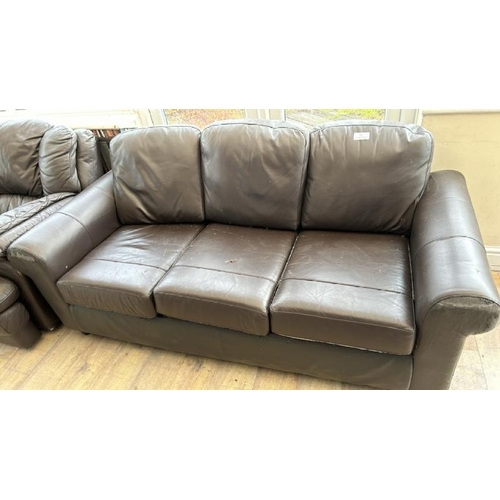 52 - X2 SINGLE SOFAS AND X1 3 SEATER SOFA, LARGEST 90CM (H) X 190CM (L) X 85CM (D)