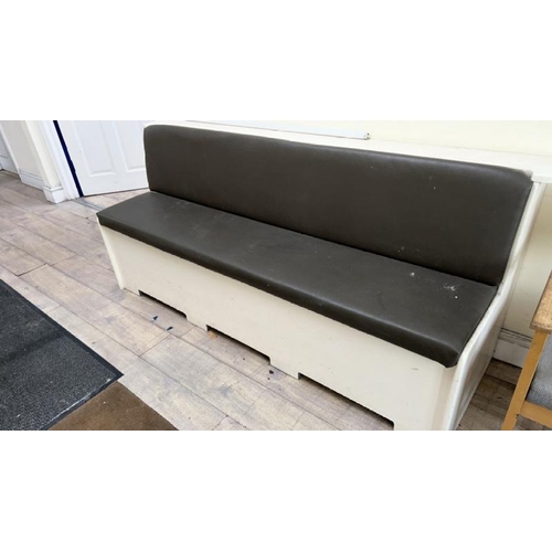 63 - X2 PADDED CHANGEROOM BENCHES, 83CM (H) X 194CM (L) X 65CM (D)