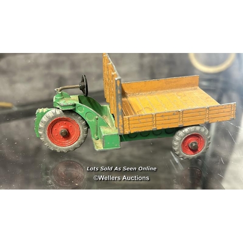 124 - Unboxed Dinky Toys 27G motocart and Meccano / Dinky Aveling - Barford road roller / AN20