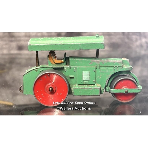 124 - Unboxed Dinky Toys 27G motocart and Meccano / Dinky Aveling - Barford road roller / AN20