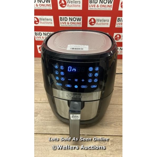 4005 - GOURMIA 5.7L DIGITAL AIR FRYER / POWERS UP / SIGNS OF USE / E2