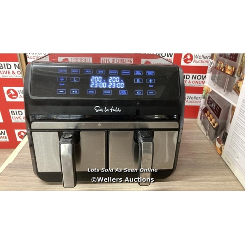 4042 - SUR LA TABLE AIR FRYER WITH X2 3.8L DRAWERS / POWERS UP / SIGNS OF USE / E1