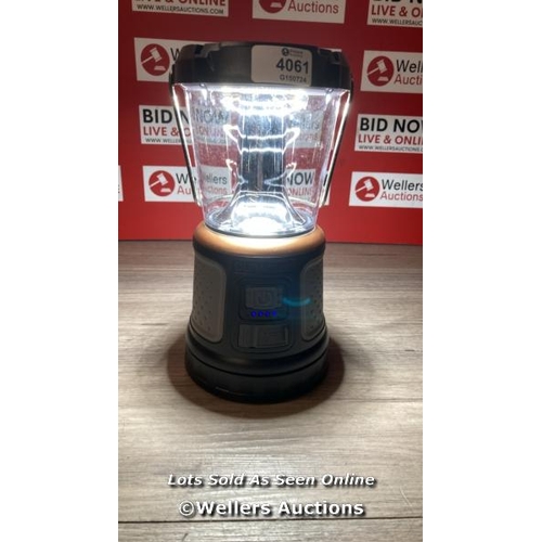 4061 - DURACELL 2000 LED LANTERN (DUAL POWERED) / POWERS UP / SIGNS OF USE / E5