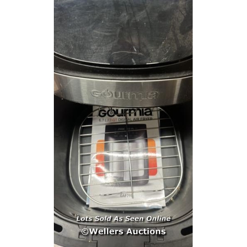 4064 - GOURMIA 6.7L DIGITIAL AIR FRYER / POWERS UP / SIGNS OF USE / TOUCH DISPLAY NOT WORKING / E7