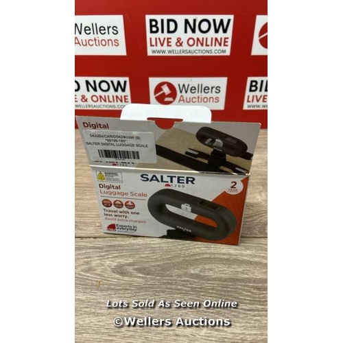 4082 - SALTER DIGITAL LUGGAGE SCALE / APPEARS NEW / OPEN BOX / E7