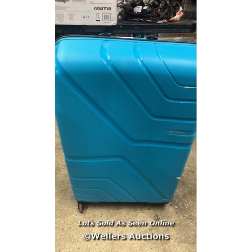 4086 - AMERICAN TOURISTER JETDRIVER LARGE 4 WHEEL SPINNER CASE / SIGNS OF USE, DAMAGED HANDLE SEE IMAGES OT... 