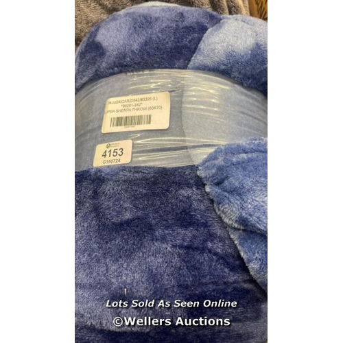 4153 - SUPER SHERPA THROW (60X70) / APPEARS NEW WITHOUT PACKAGING / E12