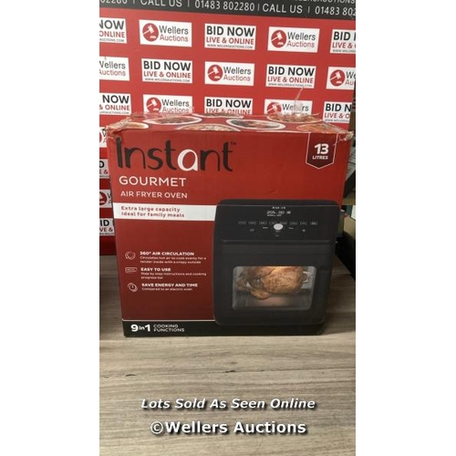 4187 - INSTANT 13L GOURMET AIR FRYER OVEN / POWERS UP / HEAVILY USED