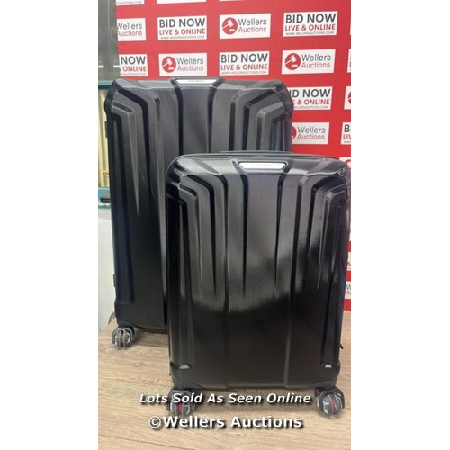 4193 - SAMSONITE ENDURE 2PC. HARDSIDE LUGGAGE SET / COMBINATION LOCKED AND DENT ON LARGE CASE, MINIMAL SIGN... 