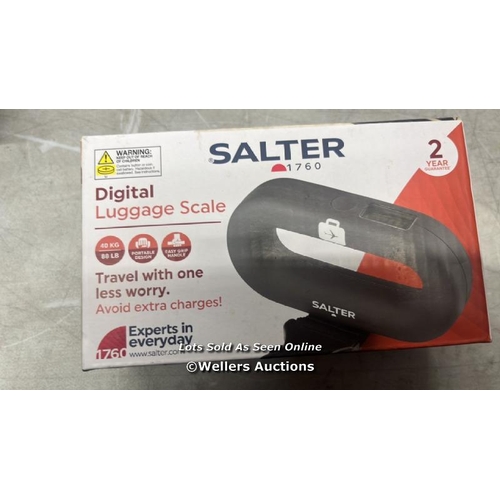 4213 - SALTER DIGITAL LUGGAGE SCALE / APPEARS NEW OPEN BOX / E19